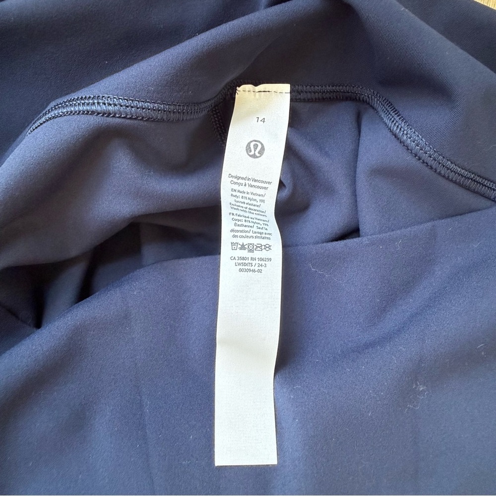 Lululemon Align HR Pant 28” Navy Blue NWT Size 14 Buttery Soft Nulu - Picture 4 of 5